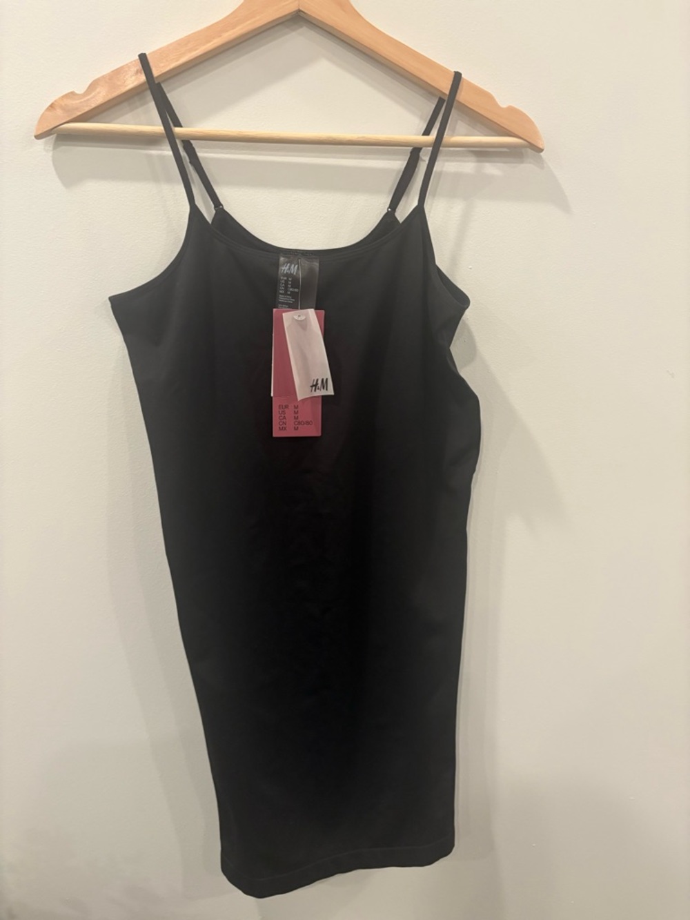 NWT H&M Black Spaghetti Strap Slip Dress - Size Medium
